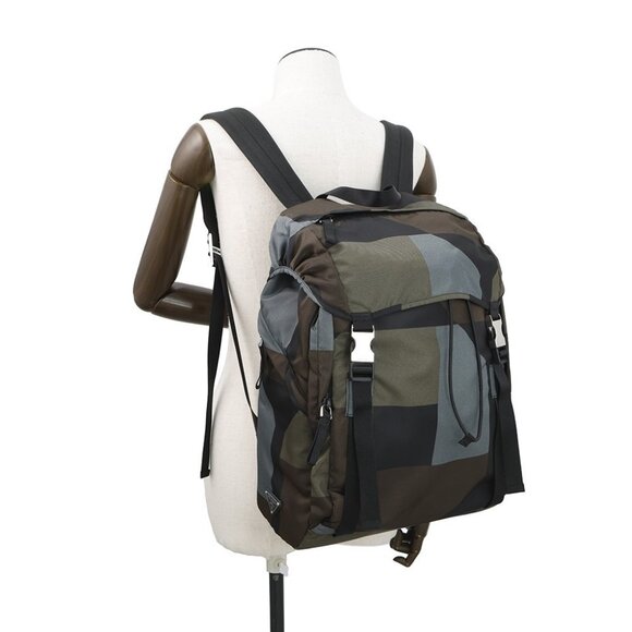 PRADA Backpack Nylon Khaki/Multicolor 2VZ062 - Picture 3 of 14